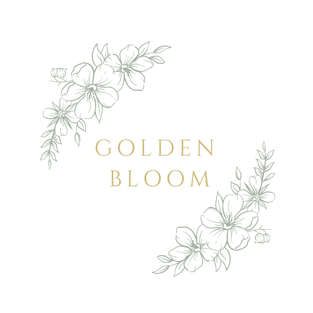 Golden Bloom Floral Logo